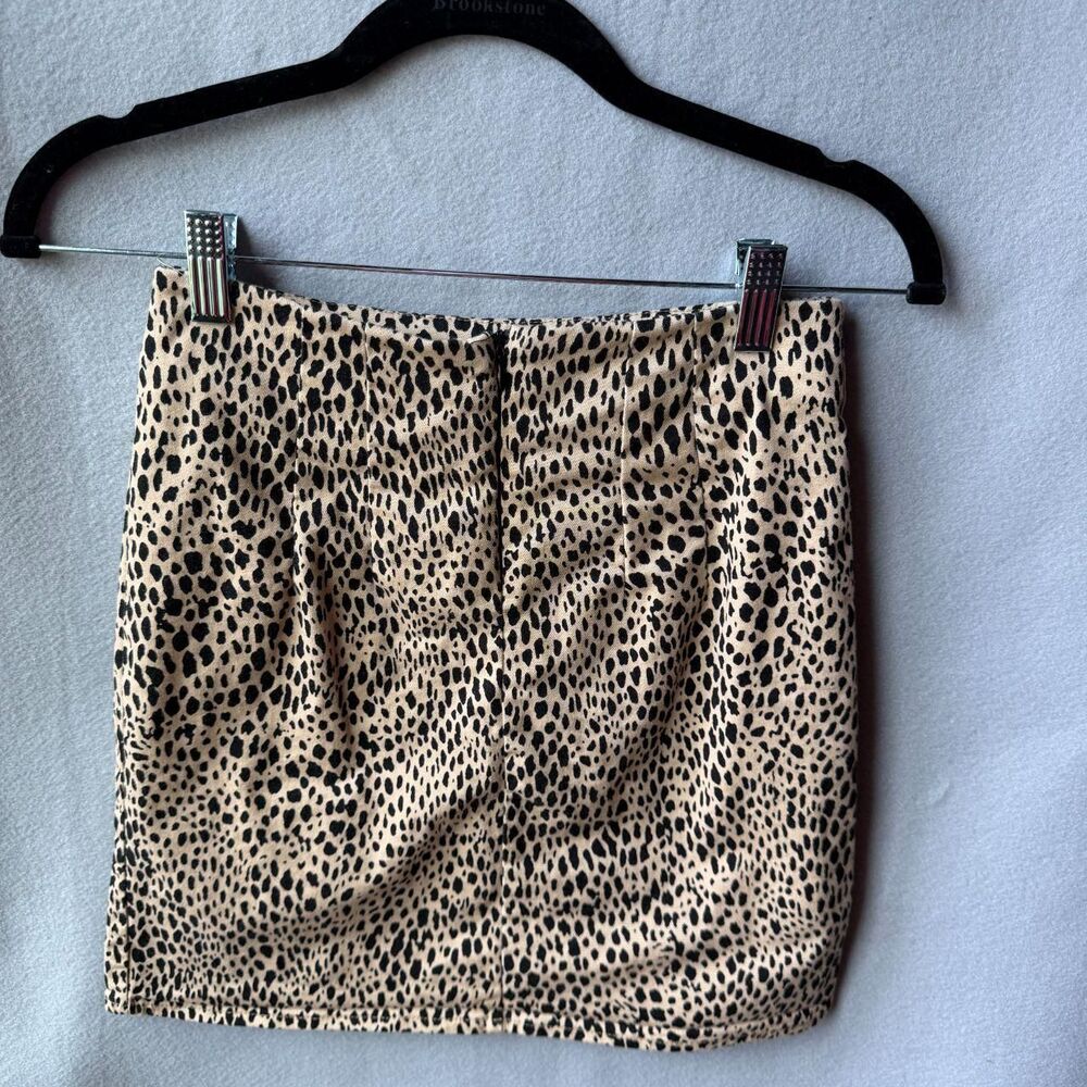 Brandy Melville Leopard Print Mini Skirt One Size Y2K Indie Cheetah - Picture 3 of 5